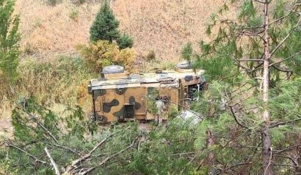 Kahramanmaraş'ta askeri araç devrildi