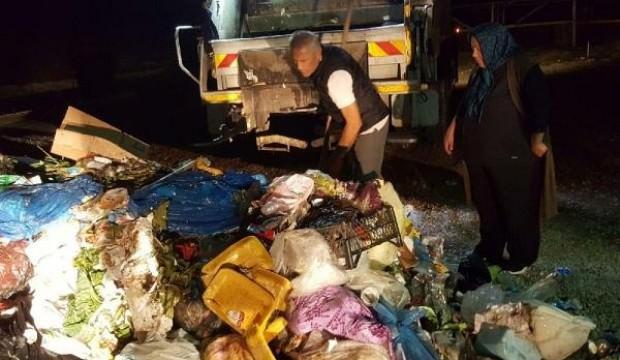 2 ton çöpü bir saat boyunca aradı, sonunda buldu
