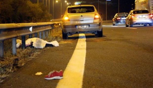 Bolu'da, TEM yolunda otomobilin çarptığı kadın öldü