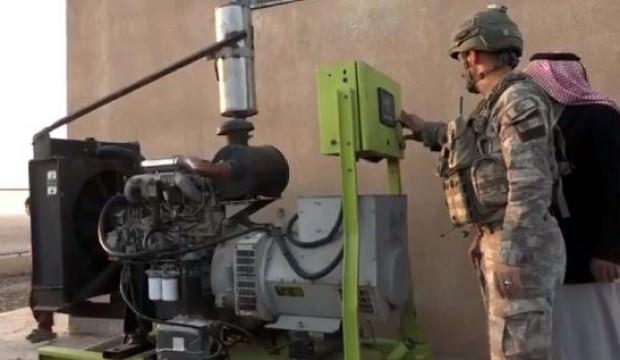 Rasulayn'da elektriksiz köye jeneratörü Mehmetçik kurdu