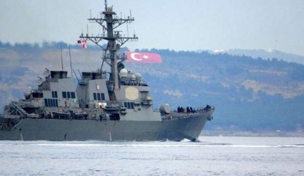 ABD savaş gemisi 'USS Ross' Çanakkale Boğazı'ndan geçti