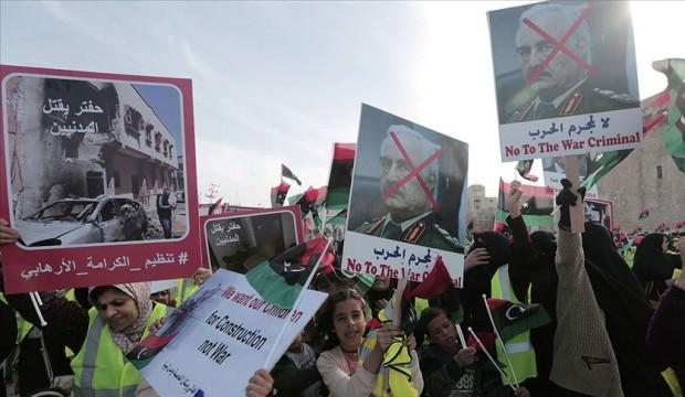 Libya halkının darbeci General Hafter'e karşı Trablus hükümetine desteği artıyor