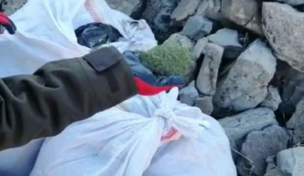 Lice'de, yastık kılıfı ve poşetlerde 62 kilo esrar ele geçirildi