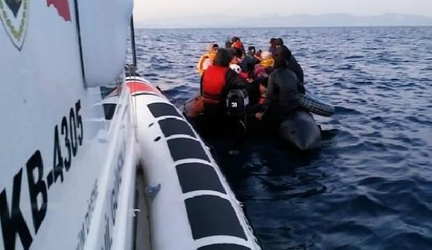 Ayvalık'ta 40 göçmen yakalandı