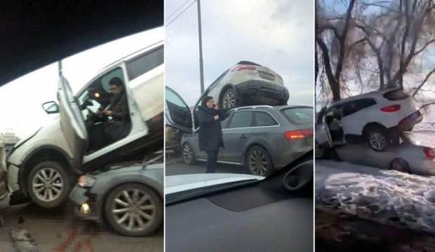 İki farklı şehir aynı kare! Rusya'da korkutan görüntüler