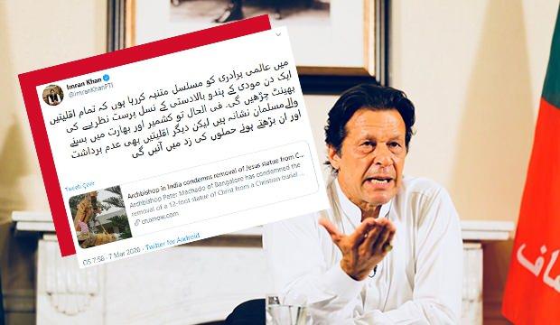 Pakistan Başbakanı Han'dan uluslararası topluma 'Hindu üstün ırkçılığı' uyarısı
