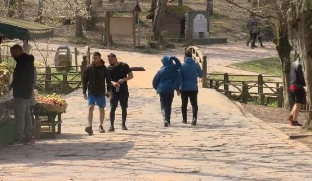 'Evde kal' çağrısına uymayıp Belgrat Ormanı'na geldiler