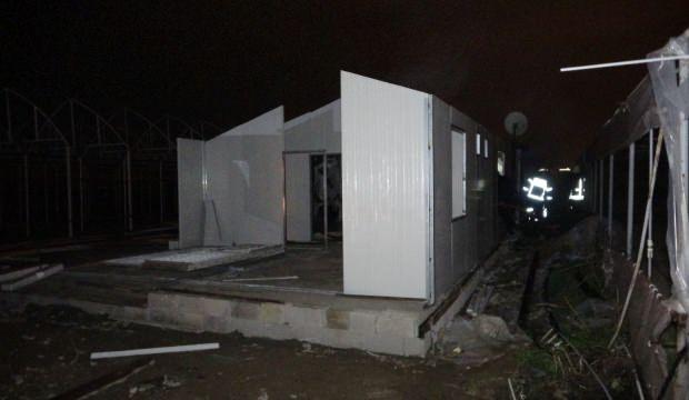 Tarım işçileri için hazırlanan depoda yangın!