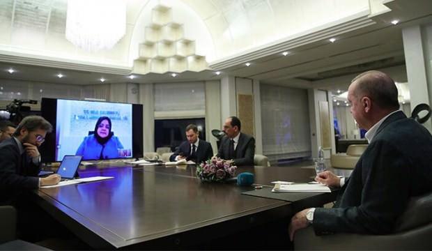 Son dakika: Erdoğan bakanlarla telekonferans ile görüştü