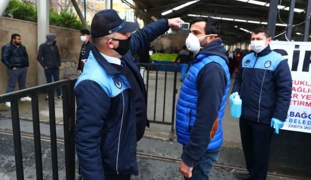 Bağcılar'da pazar giriş ve çıkışları kontrol altına alındı