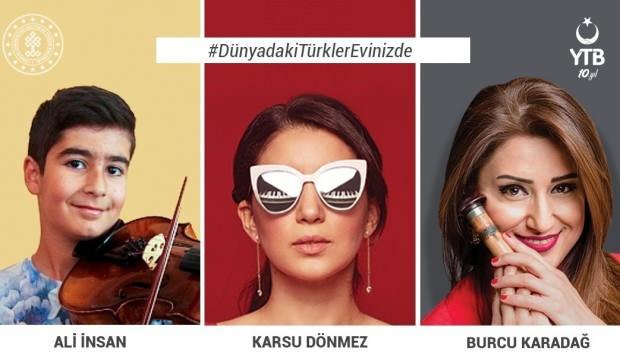 Dünyanın dört bir yanında ünlü sanatçıların evinden canlı moral konserleri