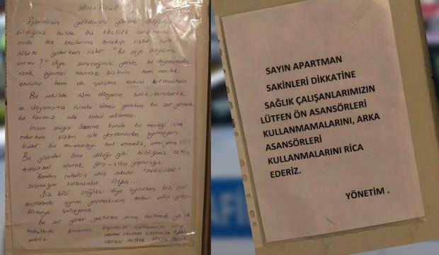 Saglikcilar Icin Asilan Uyari Tepki Cekti Site Yonetimi Ozur Diledi Guncel Haberleri