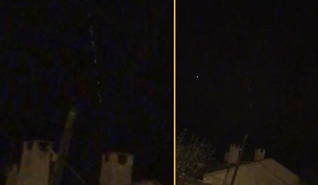Gökyüzünde sıralı ışıklar Tekirdağ'da yine görüldü