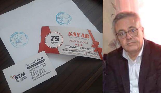 CHP 'de yardım skandalı Zarfların içine kartvizitini bıraktı