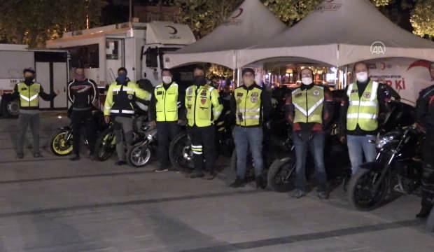 Motosiklet tutkunlarından örnek davranış