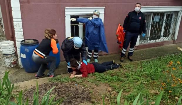 Tekirdağ'da 4. kattan düşen kadın yaralandı