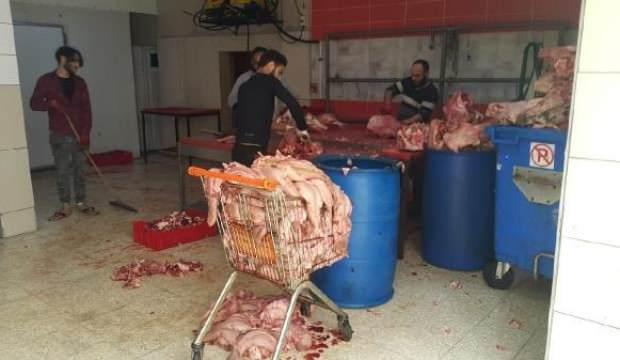 Adana'da 1,5 ton kaçak kelle paça ele geçirildi