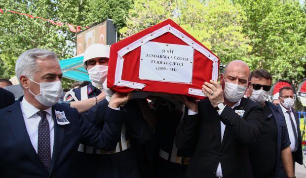 Şehit Jandarma Yüzbaşı Ferhat Çiftçi son yolculuğuna uğurlandı