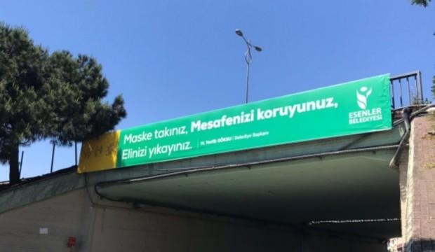 İBB tedbir afişlerine bile tahammül edemedi