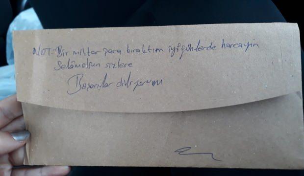 Karantinada kaldığı yurttan ayrılırken öğrencilere harçlık ve mektup bıraktı