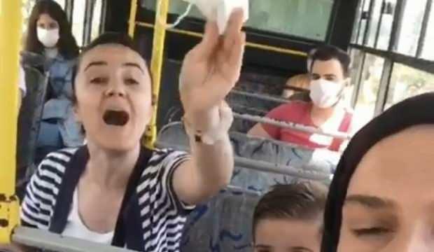 Otobüste maske takmayan kadına ceza!