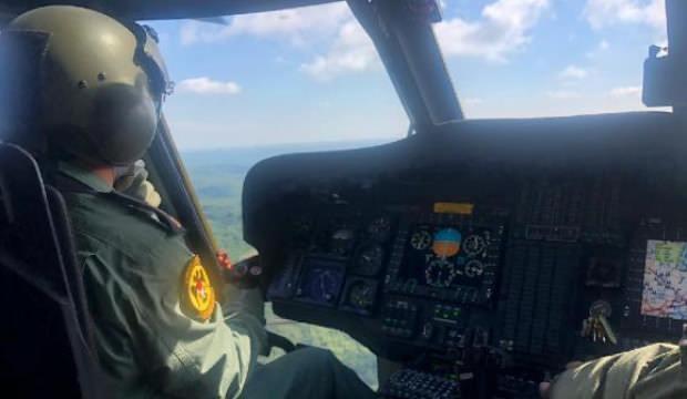Jandarmadan helikopter desteğiyle trafik denetimi