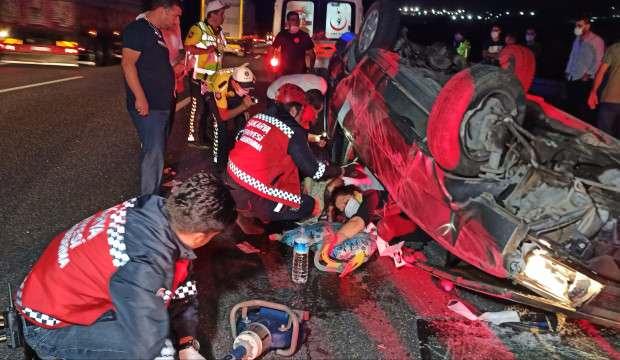 Düğün dönüşü feci kaza: 1 ölü 4 yaralı