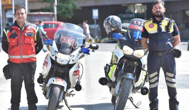 İstanbul'un motosiklet ambulansları ilk kez görüntülendi