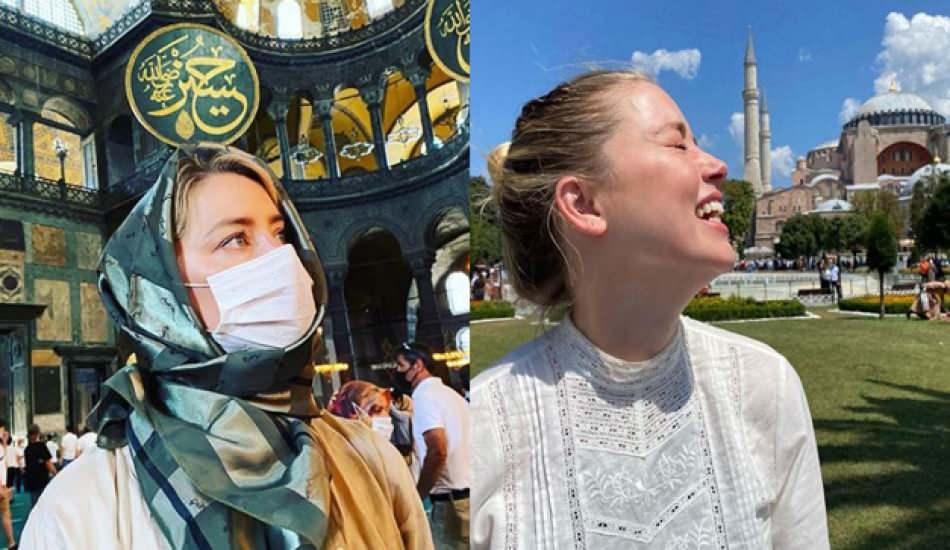 Unlu Oyuncu Amber Heard Ayasofya Yi Ziyaret Etti Ne Kadar Sansliyim Ki Burayi Gordum Magazin Haberleri