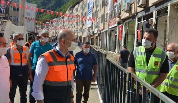 Bakan Karaismailoğlu Dereli'de incelemelerde bulundu
