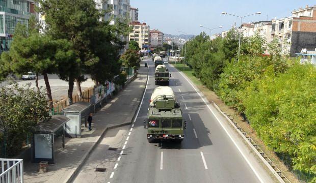 S-400'ler test atışlarını başarı ile tamamlayıp Ankara'ya gitmek için yola çıktı