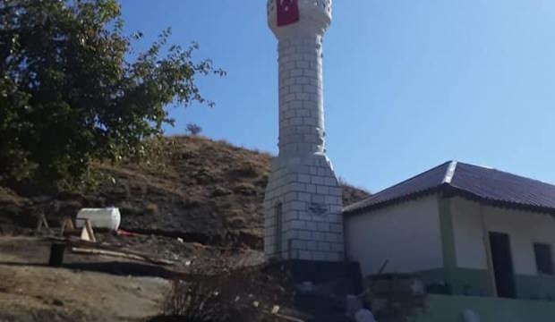 Terör örgütü PKK'nın yaktığı cami yeniden inşa edildi