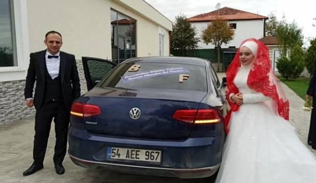 Damadin Arabaya Yazdirdigi Yazi Gelini De Saskina Ugratti Guncel Haberleri