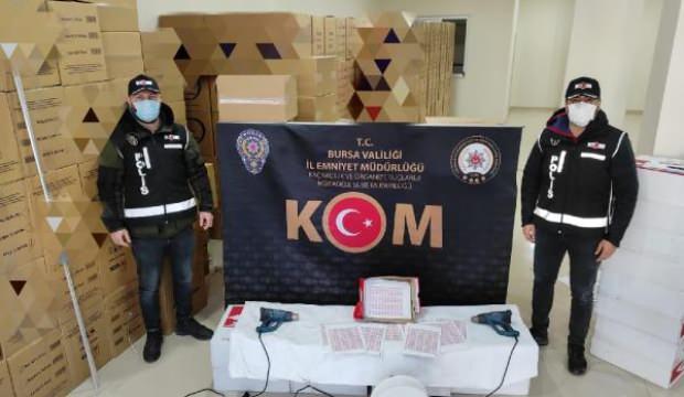 Bursa'da 5,5 milyon boş makaron ele geçirildi