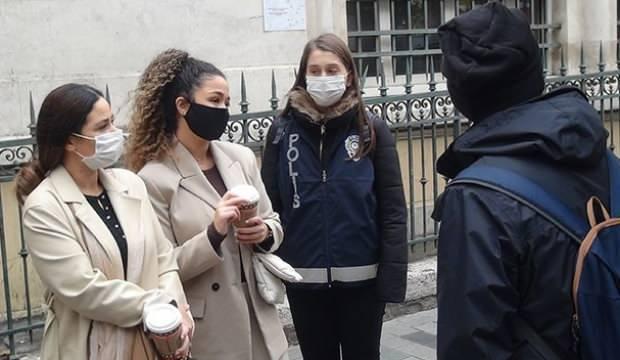 Maske denetlemesinde kadın turiste gözaltı