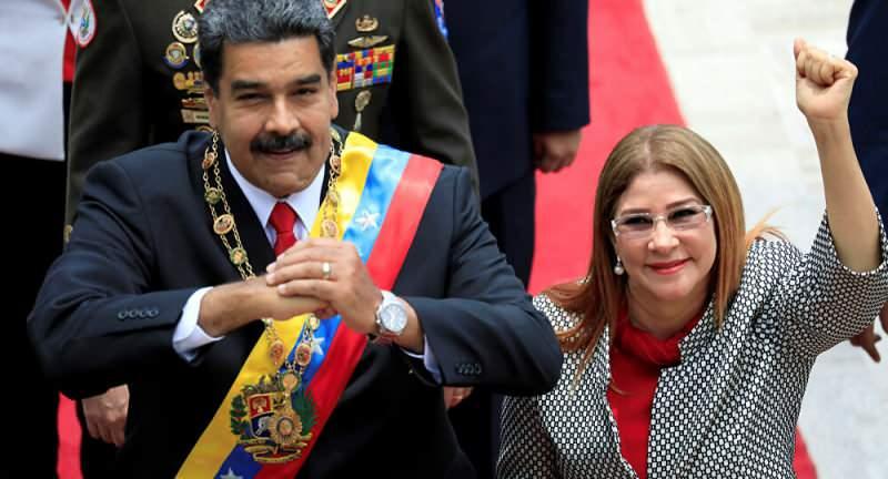 Nicolas Maduro ve eşi Cilia Flores
