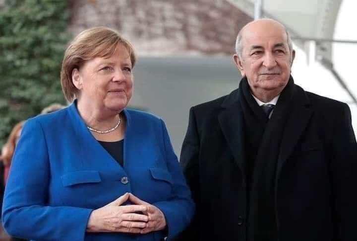Cezayir Cumhurbaşkanı Abdelmadjid Tebboune be Angela Merkel