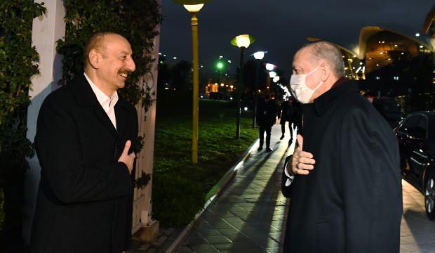 Başkan Erdoğan, Azerbaycan'da akşam yemeğine katıldı