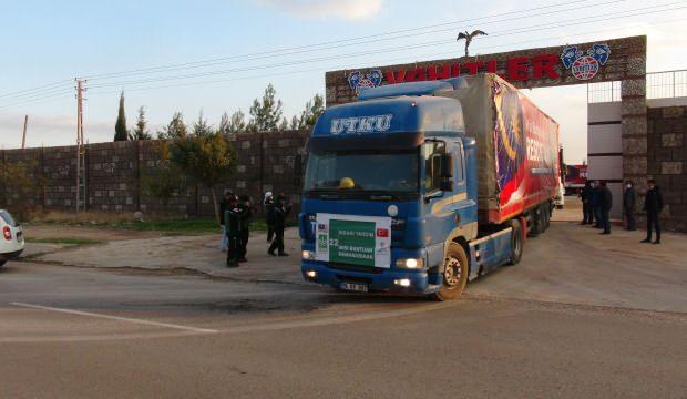 Kilis'ten dualarla 30 TIR yardım gönderildi