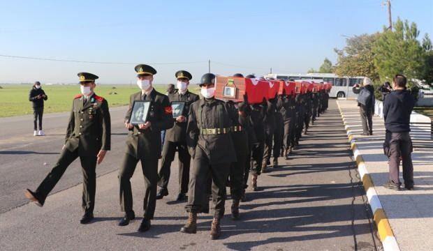 KKTC'de katledilen 14 şehit, 46 yıl sonra toprağa verildi