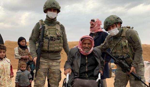 Mehmetçik'ten Suriyeli ihtiyaç sahiplerine kışlık yardımı