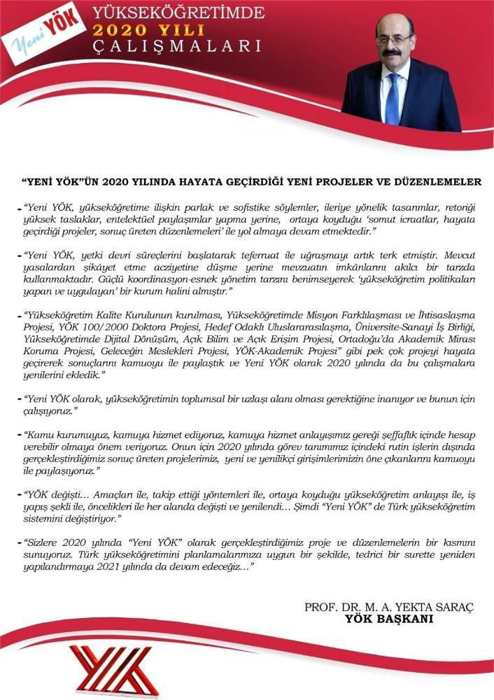 Son dakika haberi: YÖK Başkanı Yekta Saraç duyurdu: Yükseköğretim sistemi değişiyor!