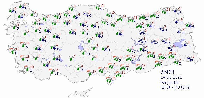 Son dakika: Meteoroloji ve AKOM’dan İstanbul için kar yağışı uyarısı! - İl İl haritalı hava durumu tahmini