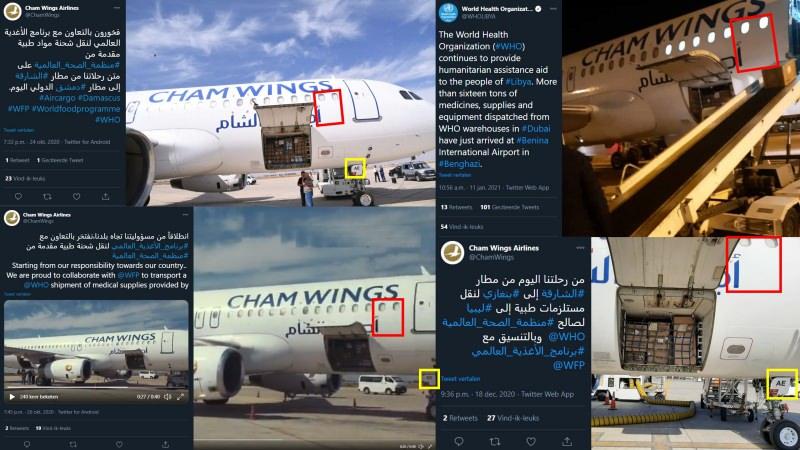 Cham Wings havayollarına ait uçakların modelleri ve kuyruk numaraları, Libya'ya yasadışı yollar kullanarak milis güçlerini nakleden uçaklarla birebir eşleşiyor