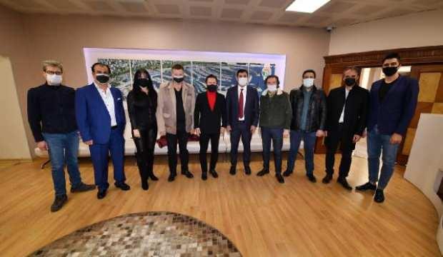 Yeşilçam yıldızlarından Başkan Yazıcı’ya ziyaret