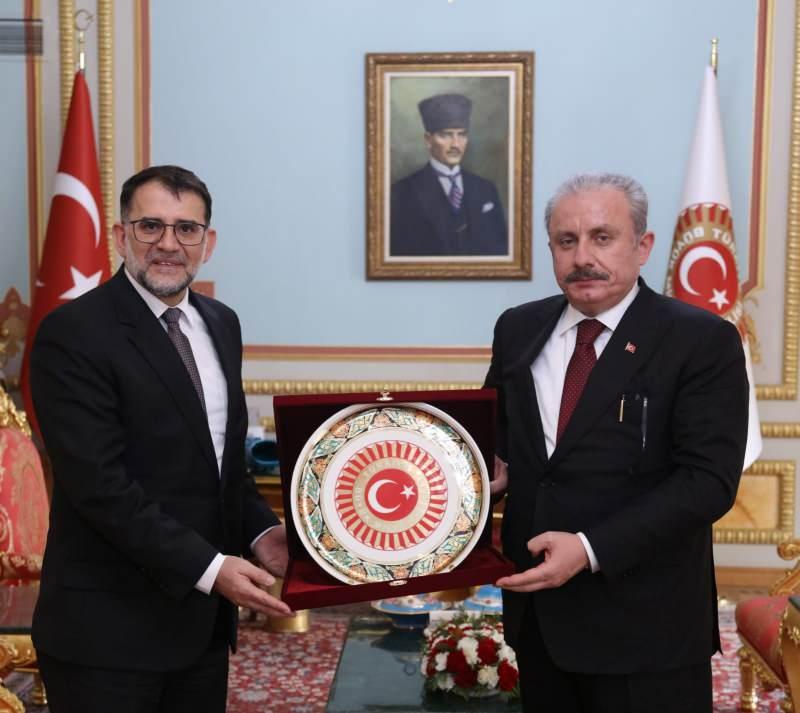 TBMM Lideri Şentop, Kuzey Makedonya Anayasa Mahkemesi Lideri Murat'ı kabul etti!