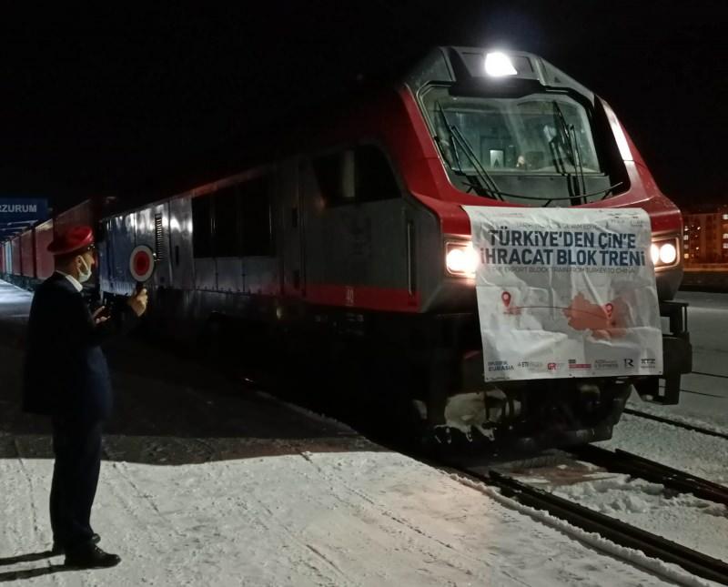 Rusya ve Çin'e gidecek ihracat trenleri Erzurum'a ulaştı