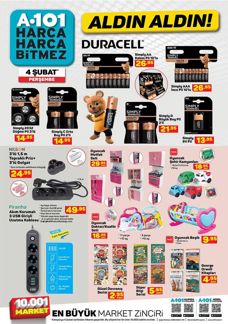 4 Şubat A101 Aktüel Kataloğu! Televizyon, mobilya, beyaz eşya, dokuma ve besin eserlerinde...