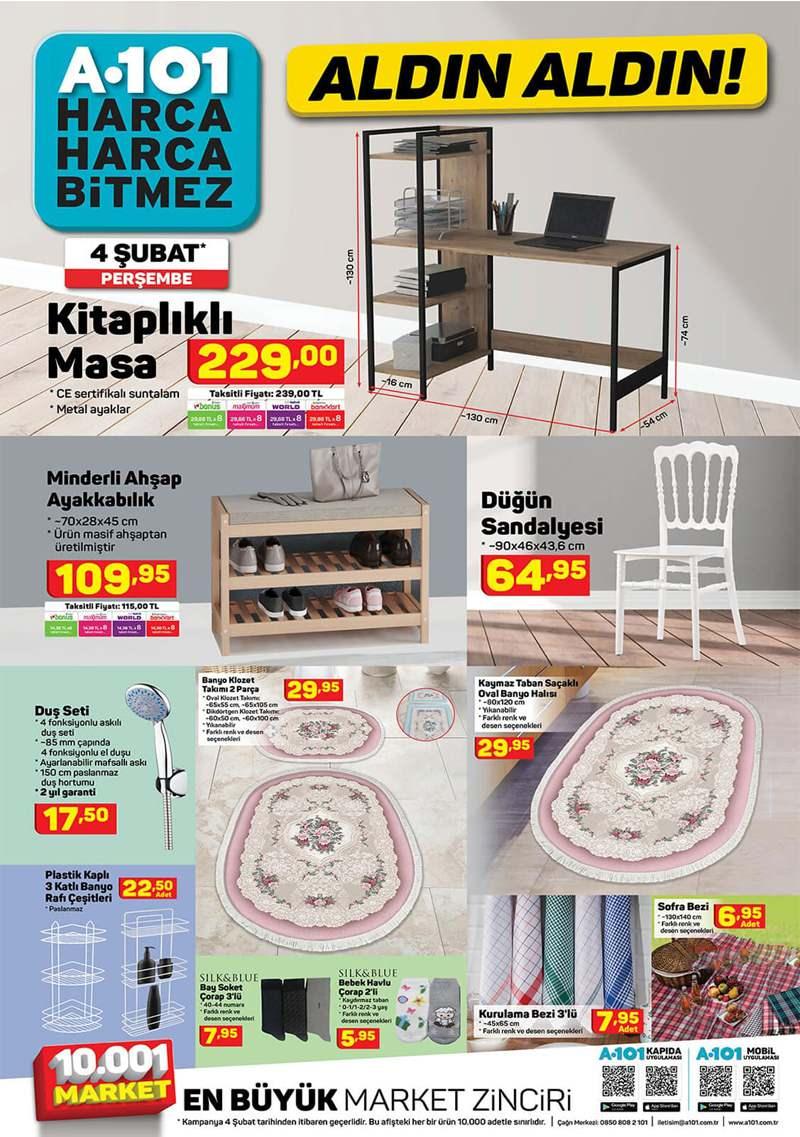 4 Şubat A101 Aktüel Kataloğu! Televizyon, mobilya, beyaz eşya, dokuma ve besin eserlerinde...