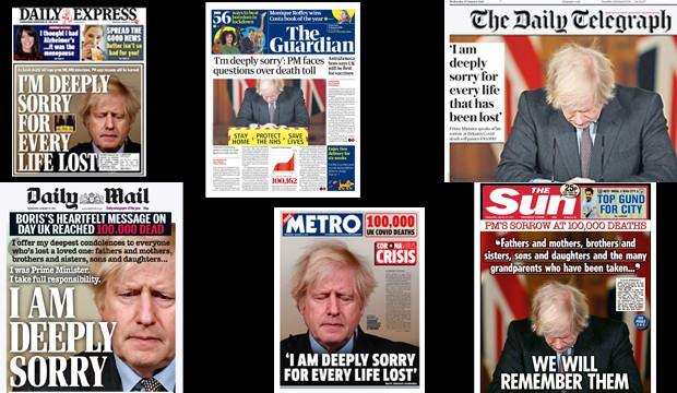 Boris Johnson'ın sözleri İngiliz gazetelerinde manşet oldu